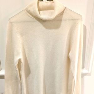 Charter Club 100% cashmere mock neck cream sweater